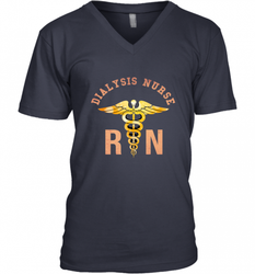 Dialysis Registered Nurse Caduceus Medical Symbol RN Men's V-Neck