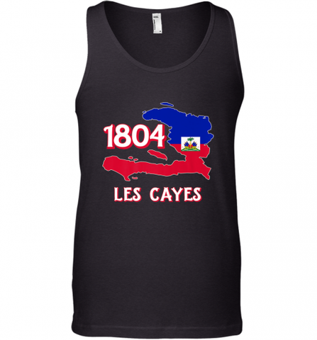 Nice Haitian Flag Day Shirt _ Les Cayes Haiti Map 1804 Men's Tank Top Men's Tank Top / Black / XS Men's Tank Top - Nice-Tshirts4u