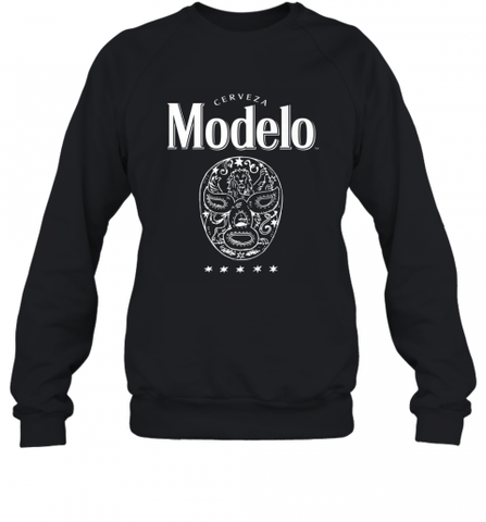 Modelo Lucha Libre Crewneck Sweatshirt Crewneck Sweatshirt / Black / S Crewneck Sweatshirt - Nice-Tshirts4u
