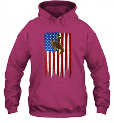Wyoming Cowboys Grunge American Flag  Apparel Hooded Sweatshirt Hooded Sweatshirt - Nice-Tshirts4u