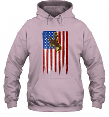 Wyoming Cowboys Grunge American Flag  Apparel Hooded Sweatshirt Hooded Sweatshirt - Nice-Tshirts4u