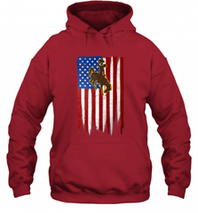 Wyoming Cowboys Grunge American Flag  Apparel Hooded Sweatshirt Hooded Sweatshirt - Nice-Tshirts4u