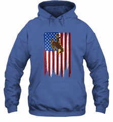 Wyoming Cowboys Grunge American Flag  Apparel Hooded Sweatshirt Hooded Sweatshirt - Nice-Tshirts4u