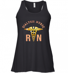 Dialysis Registered Nurse Caduceus Medical Symbol RN Women's Racerback Tank