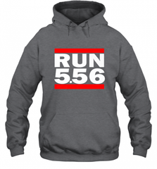 Run 5.56 Long Gun AR 15 Hooded Sweatshirt Hooded Sweatshirt - Nice-Tshirts4u