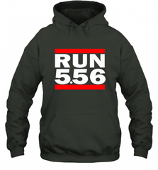 Run 5.56 Long Gun AR 15 Hooded Sweatshirt Hooded Sweatshirt - Nice-Tshirts4u