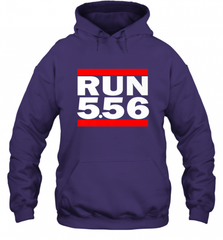 Run 5.56 Long Gun AR 15 Hooded Sweatshirt Hooded Sweatshirt - Nice-Tshirts4u