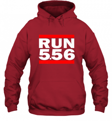 Run 5.56 Long Gun AR 15 Hooded Sweatshirt Hooded Sweatshirt - Nice-Tshirts4u