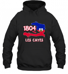 Nice Haitian Flag Day Shirt _ Les Cayes Haiti Map 1804 Hooded Sweatshirt Hooded Sweatshirt - Nice-Tshirts4u
