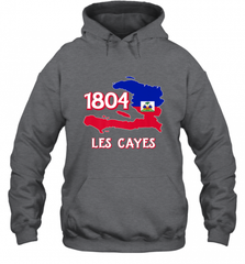 Nice Haitian Flag Day Shirt _ Les Cayes Haiti Map 1804 Hooded Sweatshirt Hooded Sweatshirt - Nice-Tshirts4u