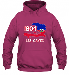 Nice Haitian Flag Day Shirt _ Les Cayes Haiti Map 1804 Hooded Sweatshirt Hooded Sweatshirt - Nice-Tshirts4u
