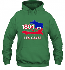 Nice Haitian Flag Day Shirt _ Les Cayes Haiti Map 1804 Hooded Sweatshirt Hooded Sweatshirt - Nice-Tshirts4u
