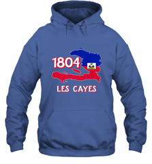 Nice Haitian Flag Day Shirt _ Les Cayes Haiti Map 1804 Hooded Sweatshirt Hooded Sweatshirt - Nice-Tshirts4u