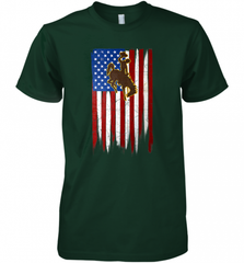 Wyoming Cowboys Grunge American Flag  Apparel Men's Premium T-Shirt Men's Premium T-Shirt - Nice-Tshirts4u