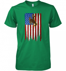 Wyoming Cowboys Grunge American Flag  Apparel Men's Premium T-Shirt Men's Premium T-Shirt - Nice-Tshirts4u