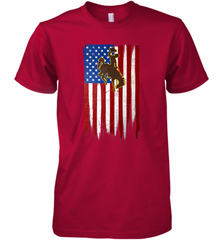 Wyoming Cowboys Grunge American Flag  Apparel Men's Premium T-Shirt Men's Premium T-Shirt - Nice-Tshirts4u