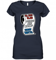 I'm Just Glad People Are Wiping Their Butts Women's V-Neck T-Shirt Women's V-Neck T-Shirt - Nice-Tshirts4u
