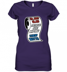 I'm Just Glad People Are Wiping Their Butts Women's V-Neck T-Shirt Women's V-Neck T-Shirt - Nice-Tshirts4u