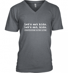 Let's Eat Kids Punctuation Saves Lives Grammar Outfit Gift Men's V-Neck Men's V-Neck - Nice-Tshirts4u
