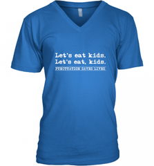 Let's Eat Kids Punctuation Saves Lives Grammar Outfit Gift Men's V-Neck Men's V-Neck - Nice-Tshirts4u