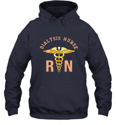 Dialysis Registered Nurse Caduceus Medical Symbol RN Hooded Sweatshirt