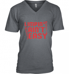 Funny Limping Ain't Easy Crutches Broken Leg Recovery Gift Men's V-Neck Men's V-Neck - Nice-Tshirts4u