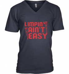 Funny Limping Ain't Easy Crutches Broken Leg Recovery Gift Men's V-Neck Men's V-Neck - Nice-Tshirts4u