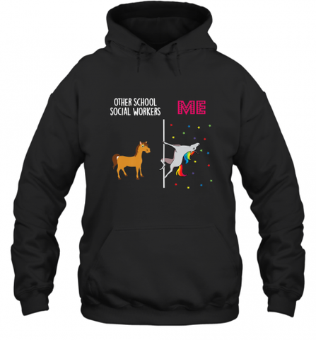 School Social Worker Unicorn Others You Hooded Sweatshirt Hooded Sweatshirt / Black / S Hooded Sweatshirt - Nice-Tshirts4u