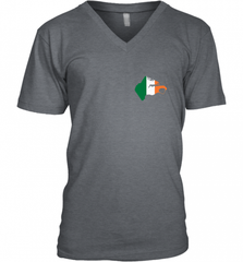 South Boston  Pocket Irish Flag Men's V-Neck Men's V-Neck - Nice-Tshirts4u