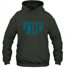 Christian Bible Verse Quote Jesus Christ 2 Corinthians 5_7 Hooded Sweatshirt Hooded Sweatshirt - Nice-Tshirts4u