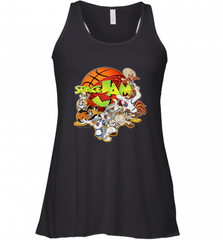 Kids Space Jam Group Shot Basketball Logo Women's Racerback Tank Women's Racerback Tank - Nice-Tshirts4u