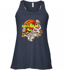Kids Space Jam Group Shot Basketball Logo Women's Racerback Tank Women's Racerback Tank - Nice-Tshirts4u