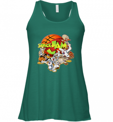 Kids Space Jam Group Shot Basketball Logo Women's Racerback Tank Women's Racerback Tank - Nice-Tshirts4u