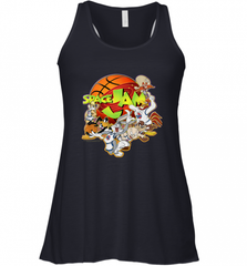 Kids Space Jam Group Shot Basketball Logo Women's Racerback Tank Women's Racerback Tank - Nice-Tshirts4u