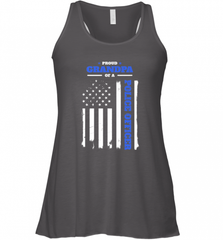 Mens Proud Grandpa of a Police Officer Distressed Flag Women's Racerback Tank Women's Racerback Tank - Nice-Tshirts4u