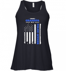 Mens Proud Grandpa of a Police Officer Distressed Flag Women's Racerback Tank Women's Racerback Tank - Nice-Tshirts4u