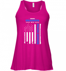 Mens Proud Grandpa of a Police Officer Distressed Flag Women's Racerback Tank Women's Racerback Tank - Nice-Tshirts4u