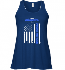 Mens Proud Grandpa of a Police Officer Distressed Flag Women's Racerback Tank Women's Racerback Tank - Nice-Tshirts4u