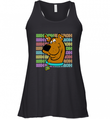 Kids Scooby Doo Ruh Roh Neon Text Stack Women's Racerback Tank Women's Racerback Tank - Nice-Tshirts4u
