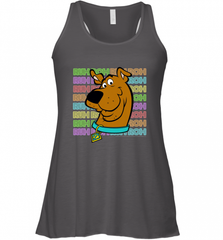 Kids Scooby Doo Ruh Roh Neon Text Stack Women's Racerback Tank Women's Racerback Tank - Nice-Tshirts4u