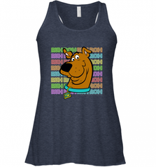 Kids Scooby Doo Ruh Roh Neon Text Stack Women's Racerback Tank Women's Racerback Tank - Nice-Tshirts4u