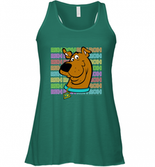 Kids Scooby Doo Ruh Roh Neon Text Stack Women's Racerback Tank Women's Racerback Tank - Nice-Tshirts4u