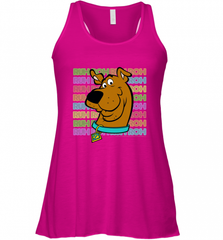 Kids Scooby Doo Ruh Roh Neon Text Stack Women's Racerback Tank Women's Racerback Tank - Nice-Tshirts4u