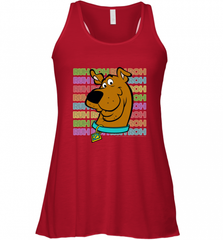 Kids Scooby Doo Ruh Roh Neon Text Stack Women's Racerback Tank Women's Racerback Tank - Nice-Tshirts4u