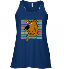 Kids Scooby Doo Ruh Roh Neon Text Stack Women's Racerback Tank Women's Racerback Tank - Nice-Tshirts4u
