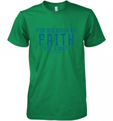 Christian Bible Verse Quote Jesus Christ 2 Corinthians 5_7 Men's Premium T-Shirt Men's Premium T-Shirt - Nice-Tshirts4u