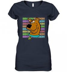Kids Scooby Doo Ruh Roh Neon Text Stack Women's V-Neck T-Shirt Women's V-Neck T-Shirt - Nice-Tshirts4u
