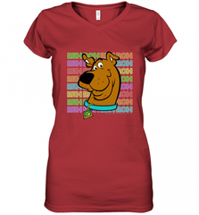 Kids Scooby Doo Ruh Roh Neon Text Stack Women's V-Neck T-Shirt Women's V-Neck T-Shirt - Nice-Tshirts4u