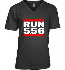 Run 5.56 Long Gun AR 15 Men's V-Neck Men's V-Neck - Nice-Tshirts4u