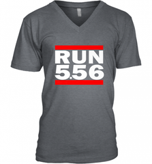 Run 5.56 Long Gun AR 15 Men's V-Neck Men's V-Neck - Nice-Tshirts4u